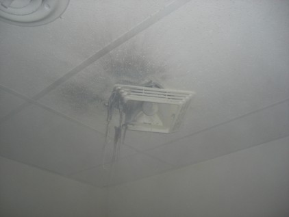 Ceiling Vent Fan After The Fire
